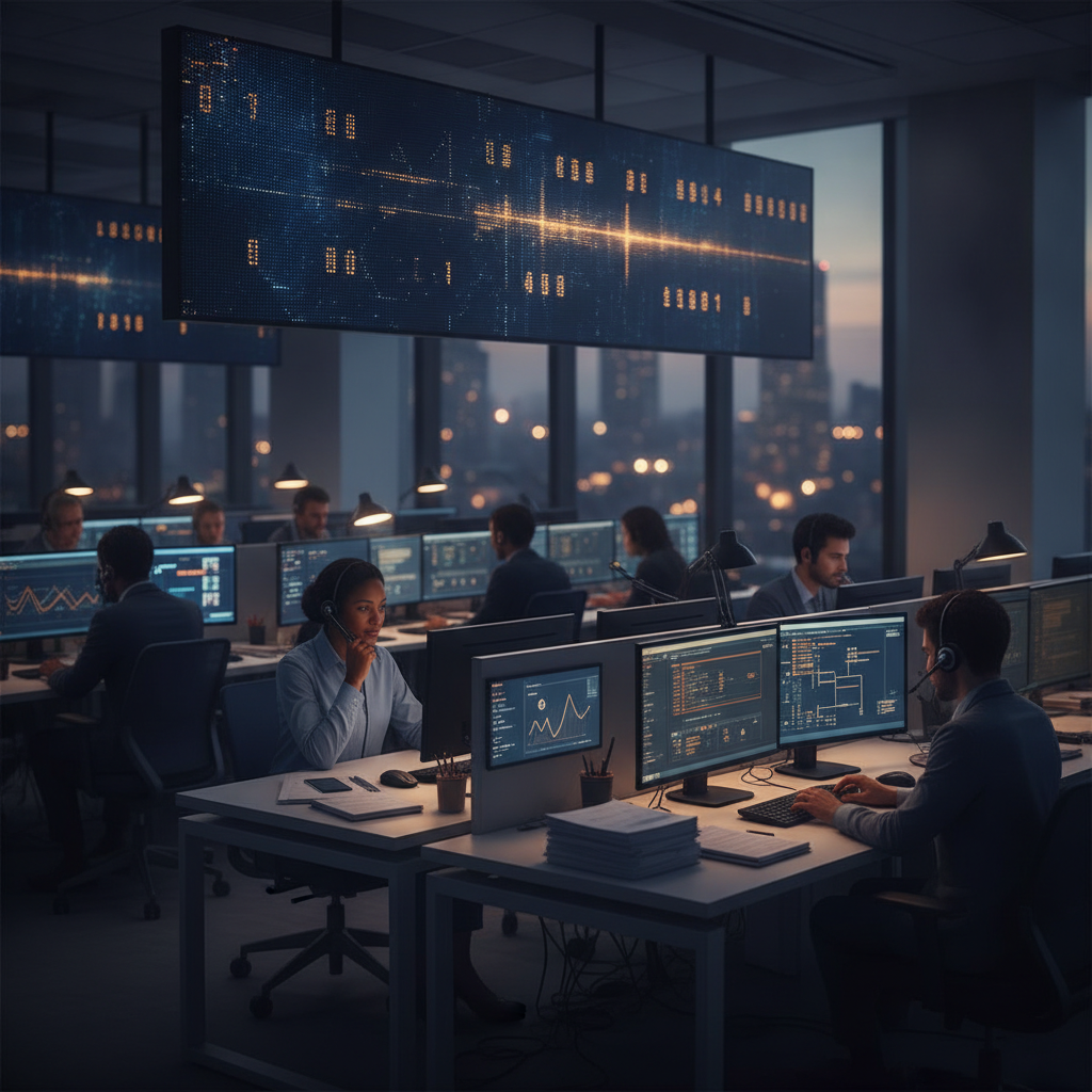 Outsourced call center operations scene