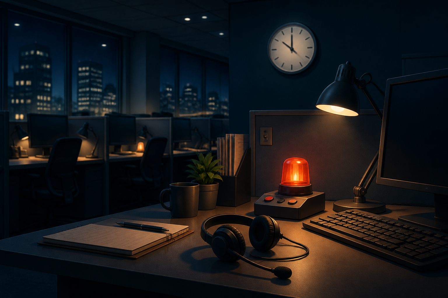 Outsourced call center operations scene