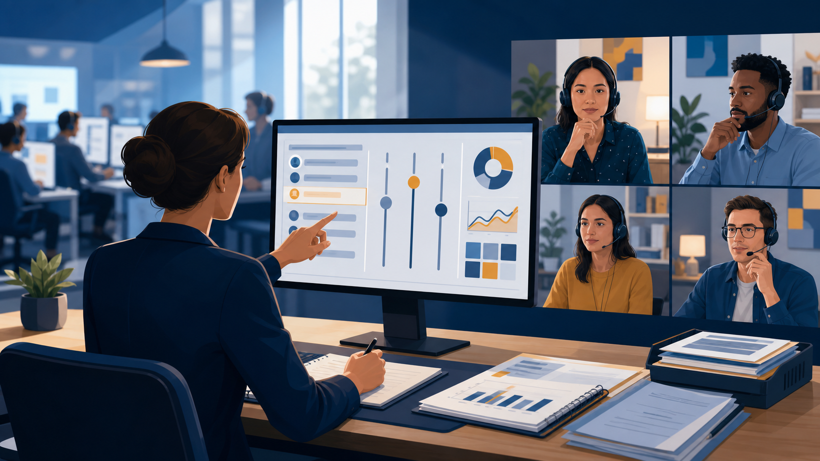 Outsourced call center operations scene