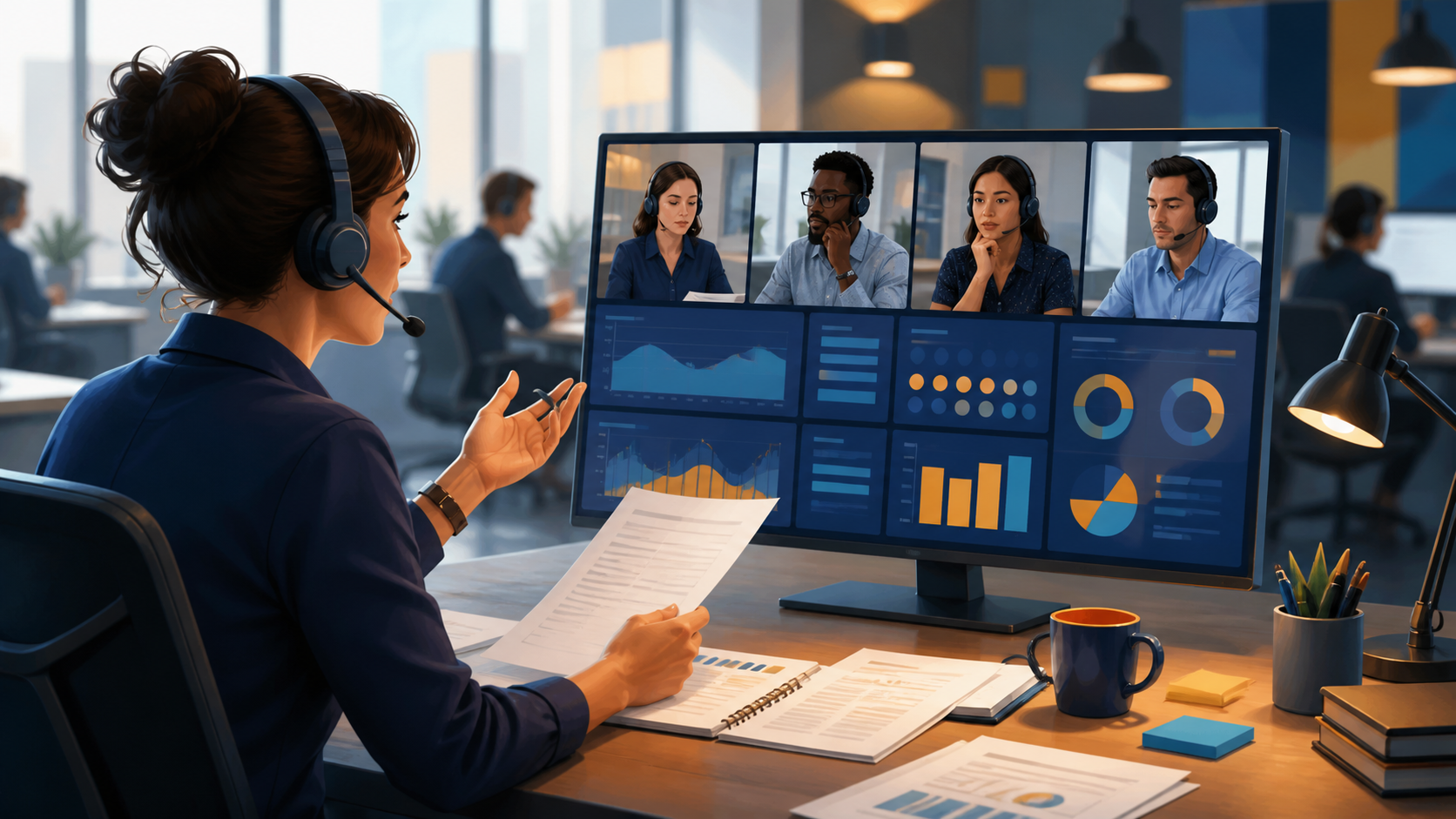 Outsourced call center operations scene