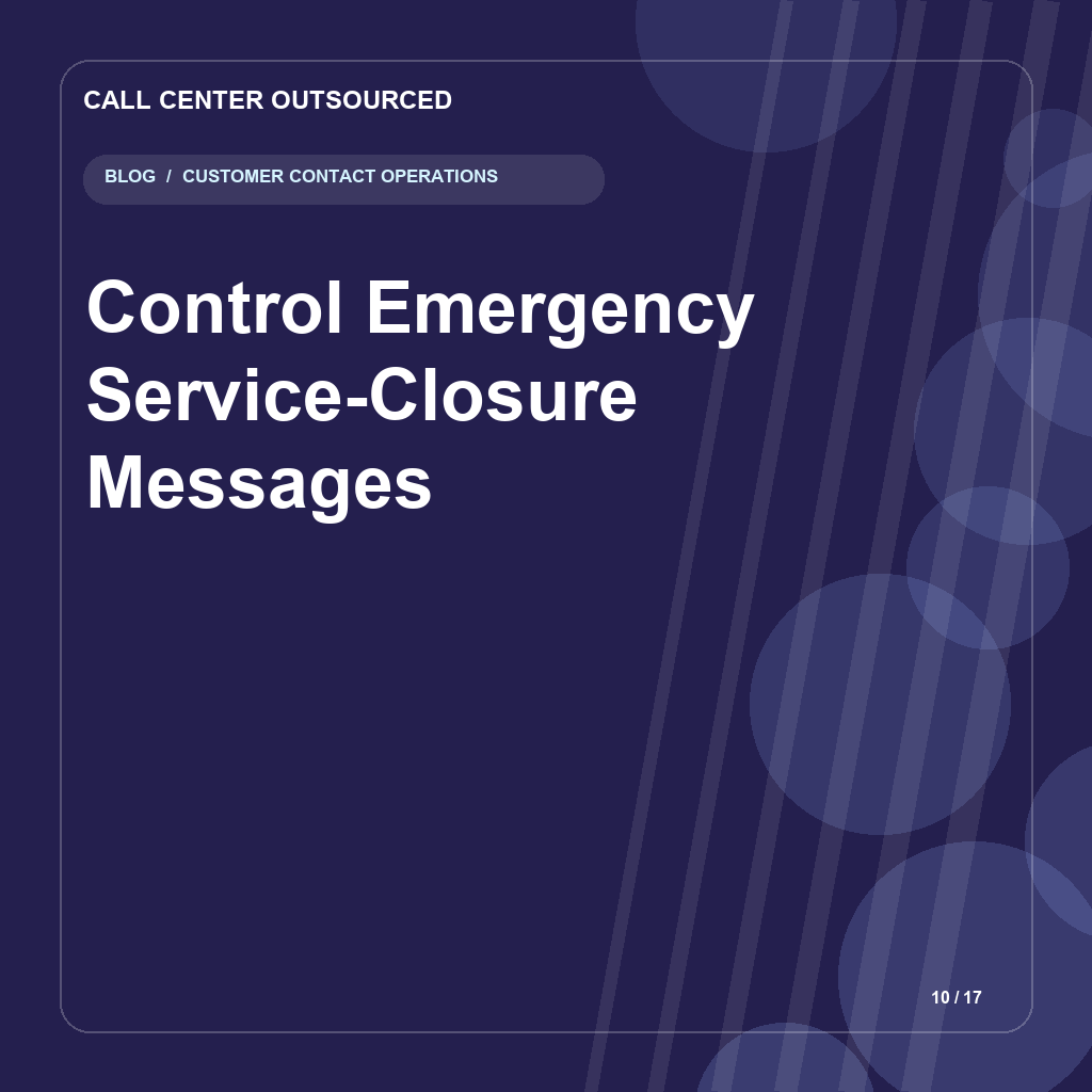 Control Emergency Service-Closure Messages editorial illustration