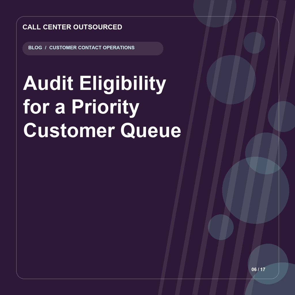 Audit Eligibility for a Priority Customer Queue editorial illustration